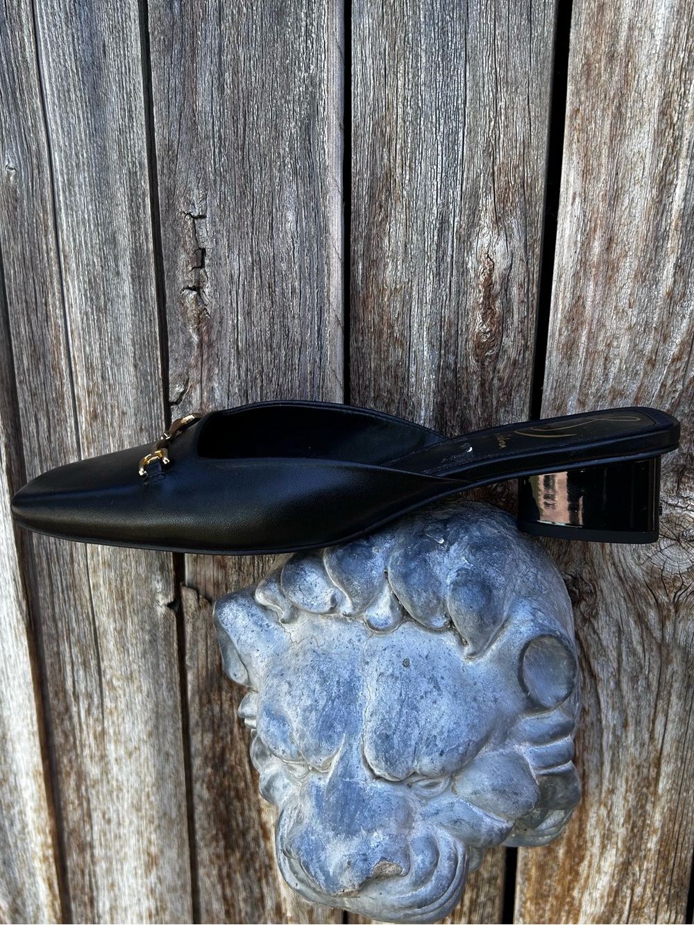 NWT Sam Edelman Ollie Square Toe Bit Mule Black 8 - Picture 4 of 16